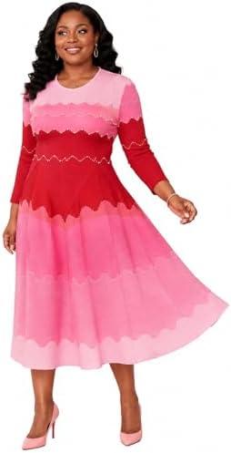 Bounce Dresses for Women Church, Elegance Pearl Midi Dress for Party, Fashion Church Outfit, One Size