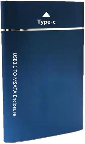 Portable Mobile Solid State Drive, 2TB Portable SSD, External Hard Drive USB C Portable SSD, Up to 3.0 High-Speed Transmission, USB 3.1, External Solid State Drive for Android, Windows, MacOS (Blue)
