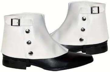 BLESSUME Historical Gangster Spats Shoes Covers White 1920s Accessories