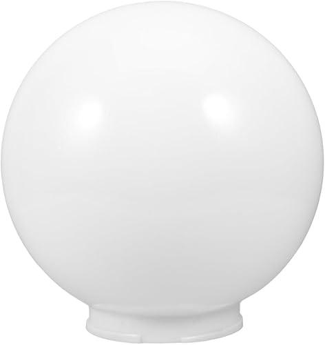 PRETYZOOM 12 Inch Acrylic Spherical Lampshade Replacement Globe Light Cover for Outdoor Garden Patio Lamps Round Lamp Shade with Sturdy Lightweight Design
