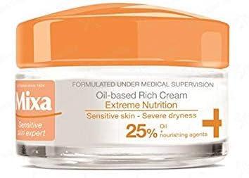 Mixa Extreme Nutrition, cream enriched with 25% evening primrose oil and nourishing agents - for dry/sensitive skin 50ml