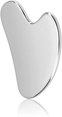 Gua Sha Stainless Steel Tool for Face, Massage Scraper for Facial Skin Care