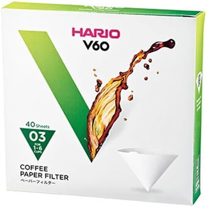 Hario V60 Paper Coffee Filter, Size 03, White, 40ct Box — 16% off