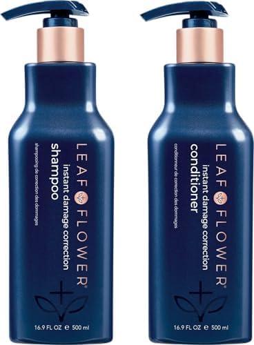 Leaf & Flower Hair Care Set, Damage Correction Shampoo and Conditioner, 16.9 fl oz, 2-Piece