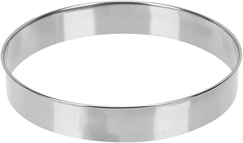 DOITOOL 12 Inch Cake Ring Stainless Steel Pastry Ring Biscuit Cutter Cookie Cutters Cake Mold for Baking Mousse Pancake Tart Muffin Pizza Making Accessories