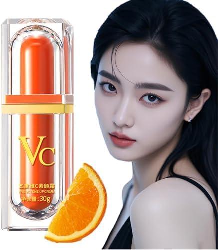 XIRUJNFD Vitamin C Makeup Tone Up Cream, Five Vitamin C Tone-Up Cream, Multi 4-In-1 Face, Concealer, Face Primer and Makeup (1)