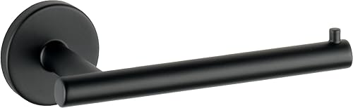 Delta Trinsic (1-Pack) Toilet Paper Holder Matte Black Tissue Roll Holder for Bathroom Organization and Storage Single Post Toilet Tissue Holder Wall Bathroom Accessories 75950-BL — 36% off