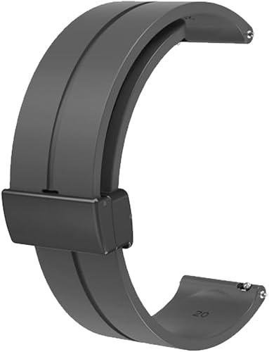 LinnaLove 16mm-20mm silicone Replacement watch band with Quick Release for Smart watch and id Bracelets (Just band)