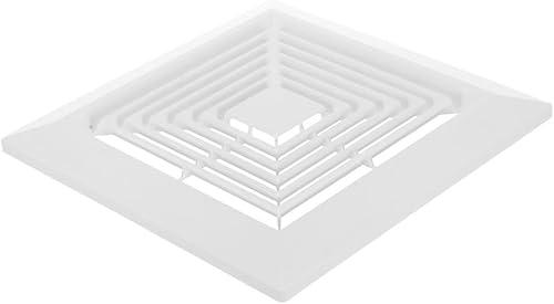 White Square Bathroom Exhaust Fan Cover with Spring, 10. 5" x10. 5" Ceiling/wall Mounted Grille, Replacement Parts for Old Damaged Fan Covers, Air Diffuser Ventilation Hood