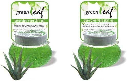 Pack of 2 - Brihans Green Leaf Pure Aloe Vera Skin Gel(125gms x 2)