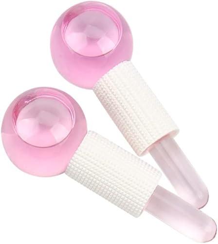 2pcs Beauty Crystal Ball Facial Cooling Puck for Face and Eye Massage Massage Tool (violet)