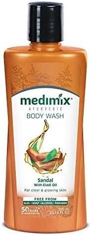Medimix Body Wash Eladi Oil & Sandal for Clear and Glowing Skin 300 ml Packaging May Vary