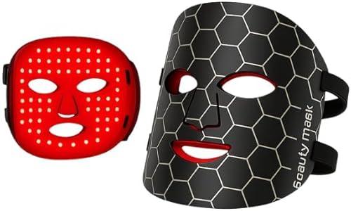 Essence Of Argan LED Facial Mask with 7 Color Light Modes, Rechargeable At-Home Skincare Device, Lightweight Design with Adjustable Settings for Personal Care Routine