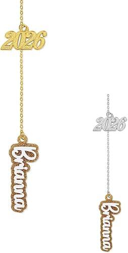 BYFDIY Pesonalized Graduation Tassel Name Charm Custom Graduation Cap Charm Class Of 2026 Graduation Decorations Gifts for Women Men 32 Colors