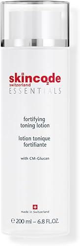 Skincode Fortifying Toning Lotion | Skin Care Toner for Face & Body | CM-Glucan, Hyaluronic Acid & Lactic Acid | Face Lotion for Women & Sensitive Skin | Vegan & Fragrance-Free | Switzerland, 200ml