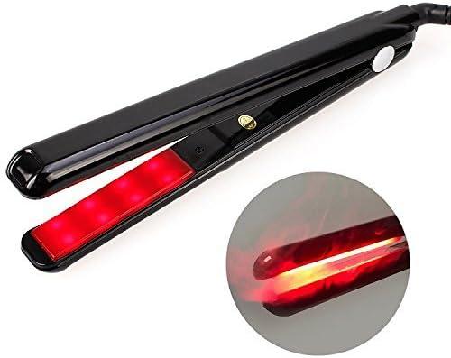 JUKEY Professional Infrared Hair Straightener and Styling Iron with Flat Plates, Hair Treatment for Damaged Hair, LCD Display