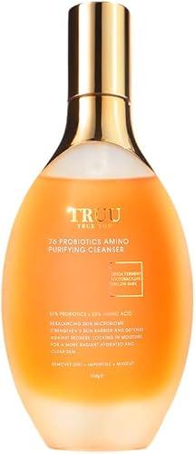 TRUU Probiotics Amino Purifying Cleanser – Hydrating gentle cleanser, Reduces enlarged pores, Facial wash for all skin type & Elasticity for a radiant, Youthful glow | 5.3 Oz
