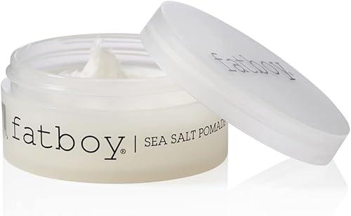 Fatboy Sea Salt Hair Pomade with Coconut Oil & Shea Butter, Lightweight Hold for Texture, Styling & Shine, Tousled Beach Waves Finish, Hair Care for All Hair Types, Paraben Free, Color Safe, 2.6 Oz
