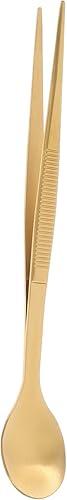 iplusmile Multi-functional Kitchen Tasting Spoon Tweezers Stainless Steel Culinary Tool for Chefs for Grilling Frying Flavor Sampling in Home Restaurant Kitchens