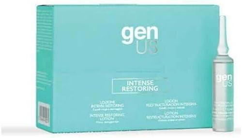 Genus Intense Restoring Hair Ampoule for Soft, Shiny Look - Instant Repair Anti Frizz Ampoules for Damaged Hair with Almond Oil, Avocado Oil & Jojoba Oil