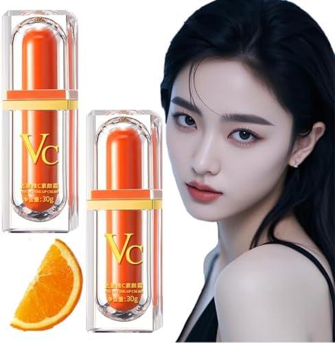 XIRUJNFD Vitamin C Makeup Tone Up Cream, Five Vitamin C Tone-Up Cream, Multi 4-In-1 Face, Concealer, Face Primer and Makeup (2)
