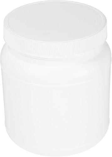 TIDTALEO Airtight Wide Mouth Jar with Lid 42Oz Plastic Storage Container for Milk Powder Protein Powder Kitchen Pantry and Travel