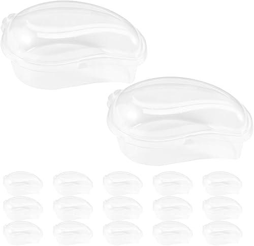 Alipis Mango Shaped Transparent Cake Box 5.11X2.95X2.36In Leak-Resistant Food Container for Cakes Fruit Candy Party Takeout 50 Pack