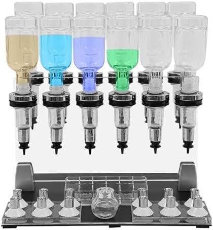 Adjustable Perfume Dispenser Kit - 12 Bottles & Pump Heads for Labs, Bars & Shops, Professional Liquid Filling Tool for DIY Fragrance Mixing & Scent Transfer, Perfect for Home & Business Use
