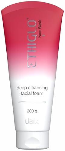 Eth-i.g.lo Facial Foam — Gentle Exfoliating Face Wash for All Skin Types — Helps Reduce Clogged Pores & Dullness — Daily Facial Cleanser — 200 ml