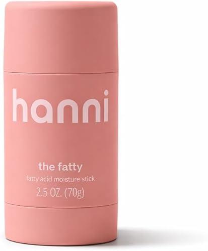 HANNI Fatty Body Moisturizer Stick with Fatty Acids, Travel Size Friendly Solid Lotion for Plumping and Hydration, Fragrance-Free and Safe for Sensitive Skin, 2.5 oz