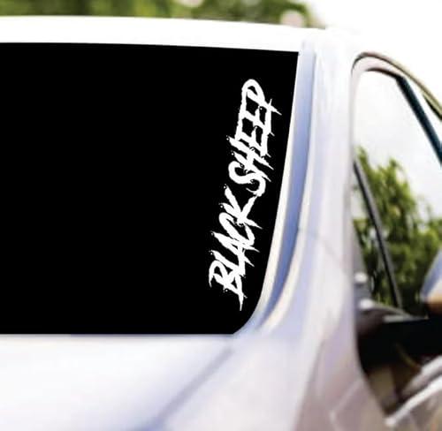 Black Sheep Windshield Decal – Rebel Car Banner Sticker for Trucks & Lowriders – JDM & Chicano Style Vinyl Window Graphic – Easy Apply Exterior Auto Decal (5” x 22”)
