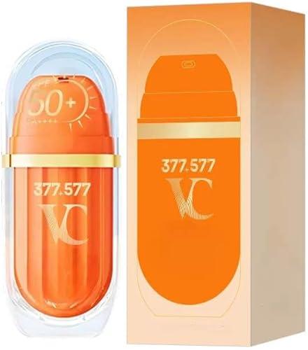 Brightening & Hydrating Tone-Up Sunscreen Cream, SPF 50 Sunscreen with Vitamin C 377, Instant Complexion Brightening Weightless Breathable Finish, Makeup Base for Daily Skin Care (Sunscreen)