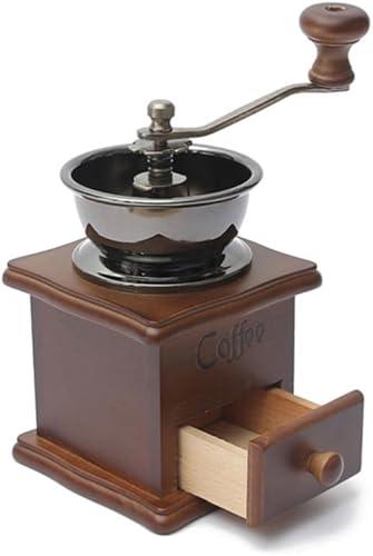 ABOOFAN Vintage Manual Coffee Bean Grinder with Ceramic Burr Hand Mill for Fresh Ground Coffee at Home