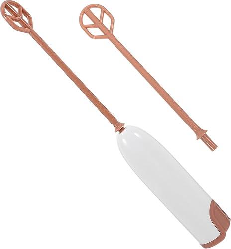 Mini Electric Handheld Mixer with Extended Handle for Milk Powder and Drinks Detachable Design for Easy Cleaning Portable Kitchen Mixing Tool (white)