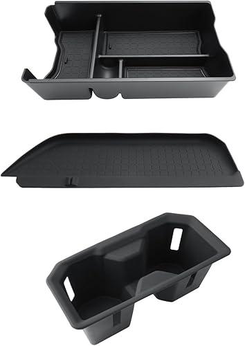CDEFG 3Pcs for 2026 Toyota RAV4 Center Console Organizer for 2026 Toyota RAV4/ 2026 Toyota RAV4 Hybrid Accessories Middle Console Armrest Tray & Passenger Side Storage Box & Cup Holder