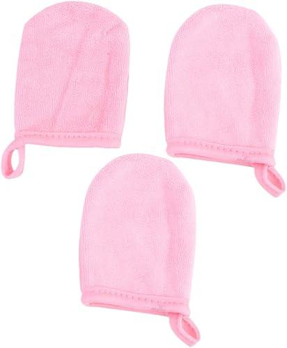 Facial Cleansing Gloves 3 Pack Reusable Makeup Removal Mitts Exfoliating Pads Gentle Skincare Mitts