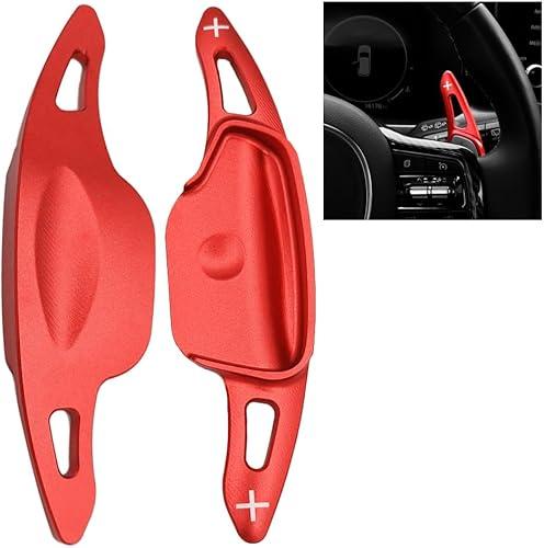 SANRILY Red Aluminum Steering Wheel Shifter Paddle Covers Fit for Kia 2024 forte gt line Sorento MQ4 K3 K7 Carnival KA4 Sorento Optima K5 Sportage 2020 Paddle Shifter Extension Accessories