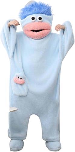 Silly Onesie Funny Frog Onesie Oversized Plush Fleece Hooded One Piece Pajamas, Cozy Home Loungewear(no Shoes)