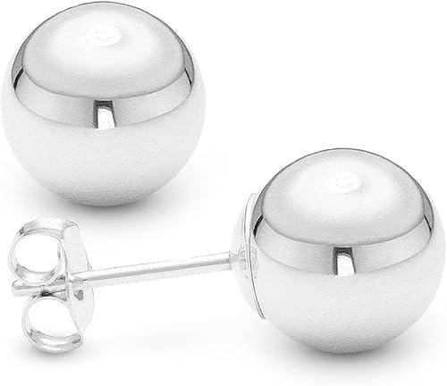 Sterling Silver Ball Stud Earrings