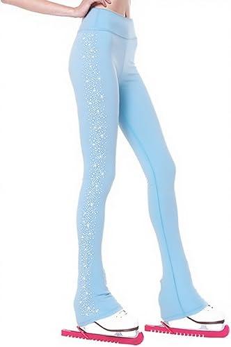 LIUHUO Figure Skating Pants Girls Training Wear Quality Crystals Black Child Skating Leggings