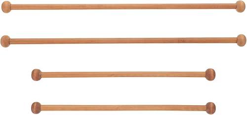 Totority Wooden Tapestry Hanging Rod 4pcs Natural Wood Stick for Displaying Tapestries, Quilts, Macrame, and Wall Decor, Easy Installation Weaving Accessory for Home Art Projects and Craft Displays