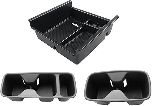 CDEFG 3Pcs for 2025 2026 Kia Telluride Center Console Organizer Tray, for 2025 2026 Telluride Kia Accessories Middle Console Organizer Armrest Storage Box