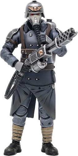 JOYTOY Warhammer 40K Astra Militarum Death Korps of Krieg Veteran Squad Guardsman with Flamer 1/18 Action Figures Joy Toy Mecha Figure Model