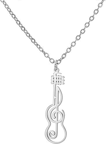 EUEAVAN Musical Note Necklace for Women Treble Clef Pendant Music Jewelry Inspirational Gift for Music Lover Musicians Teacher