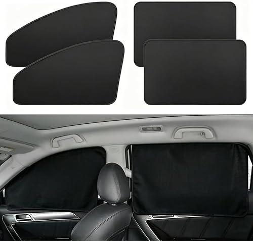 Car Sunshade, Car Privacy Window Shade, 100% Block Light for Breastfeeding, Taking a nap, Changing Clothes, Camping (Full Sets 4pcs)