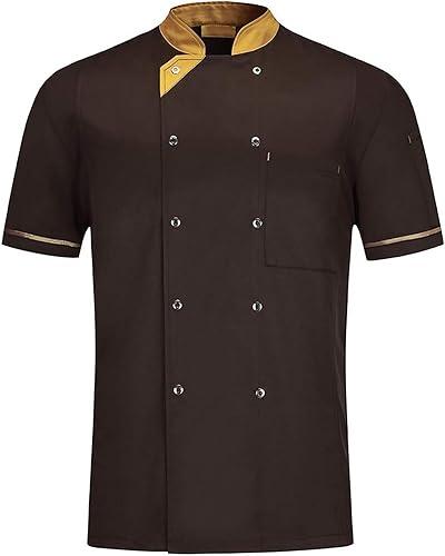 Unisex Chef Coat Short Sleeve Chef Jackets For Men Breathable Cook Shirts Personalized Restaurant Kitchen Working Uniform