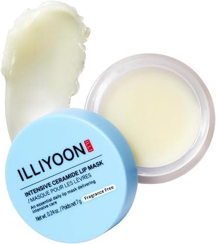 ILLIYOON Intensive Ceramide Lip Mask | 10,000ppm Ceramide for Barrier Repair & Deep Hydration, Non-sticky Vegan Formula, Overnight lip Mask & All-Day Balm, Fragrance-Free, Korean skincare, 0.24 fl.oz.