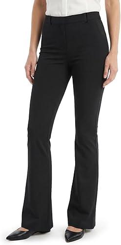Zylioo Womens Tall Dress Pants 32" 34" Inseam Stretch Yoga Work Slacks Mini Flare Leg Business Casual Leggings