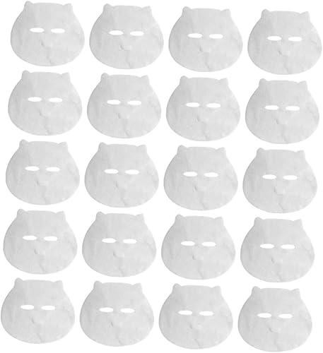 Uonlytech 100pcs Skin Care Facial Mask Sheets 20.5x18cm Breathable Non-woven Face Sheet Masks for Hydrating Moisturizing Treatment