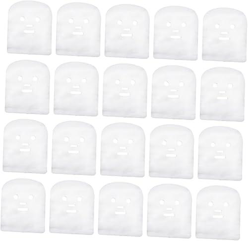Didiseaon 100pcs Pre Cut Facial Gauze Masks for Skincare Disposable Thin Gauze Sheets with Eye Nose Mouth Cutouts Strong Absorption for Deep Cream Penetration and High Frequency Treatments
